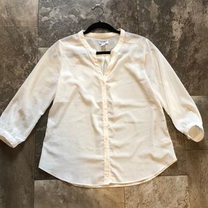 Old Navy cream button up blouse